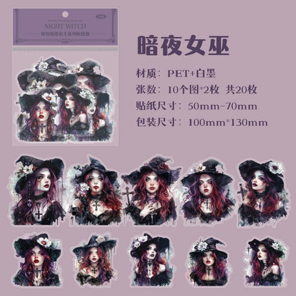 1080 pet sticker pack gothic dark princess series