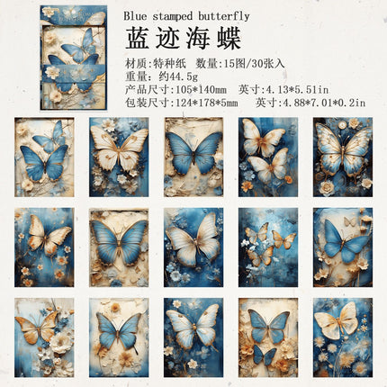 2036 Gugu Forest Material Paper Romantic Butterfly Print Series