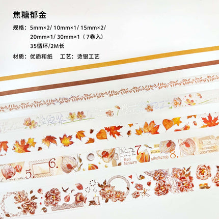 3012 Flower Series Hot Stamping Washi Tape