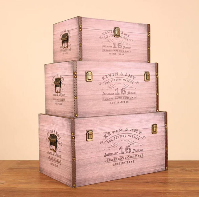 6166 Vintage Wooden Box Storage Box