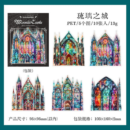 1201 Castle Stickers Moonlight City Collection