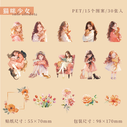 1186 PET Sticker Pack Variety Girl Series