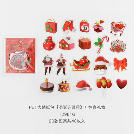 1085 PET Sticker Pack Christmas Wishing Star Series