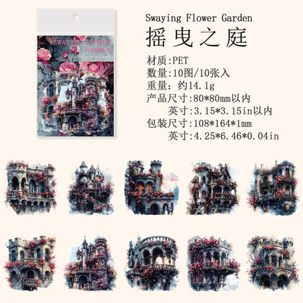 1064 Sticker Pack Gothic Flower Garden Series