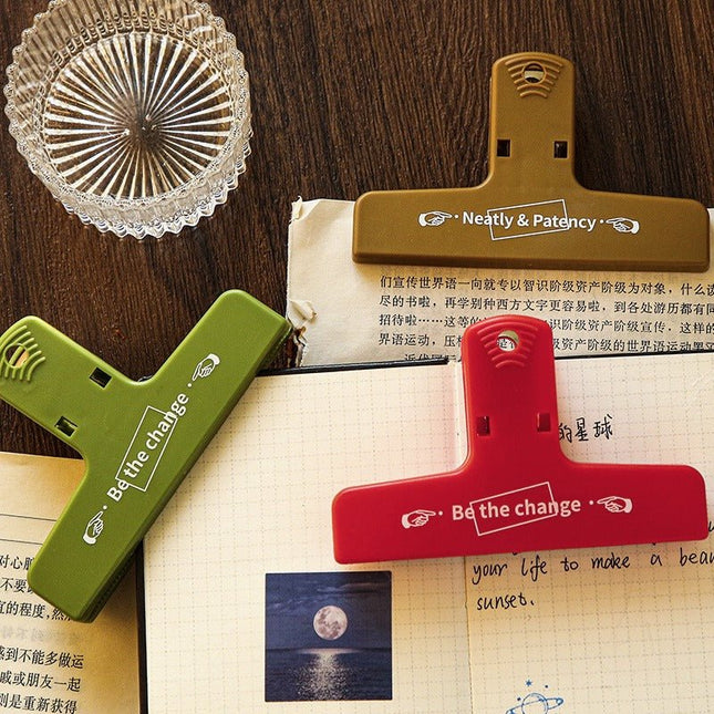 9011 Colorful New Color Vintage Plastic Clip Handbook Note Holder - Paper Whimsy Studio