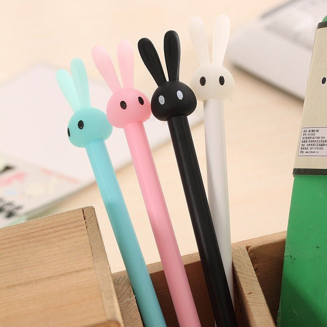 9029 Creative cartoon stationery cute cute rabbit jelly neutral pen black - Paper Whimsy Studio