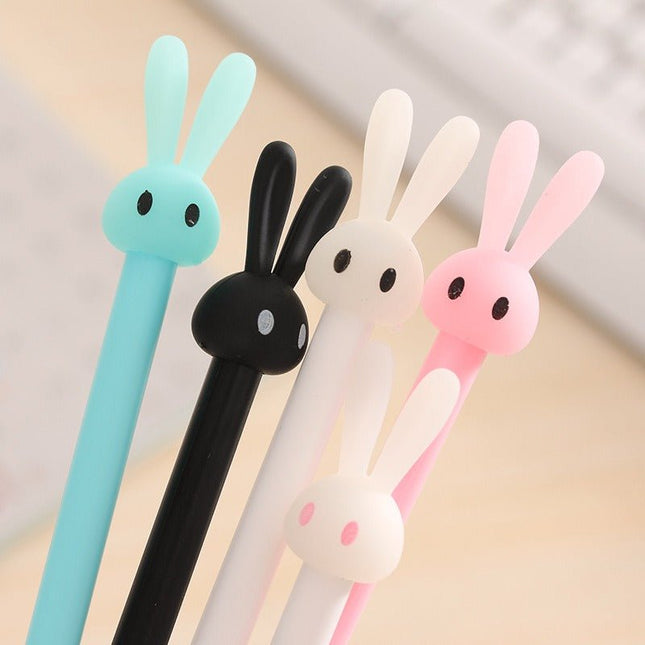 9029 Creative cartoon stationery cute cute rabbit jelly neutral pen black - Paper Whimsy Studio