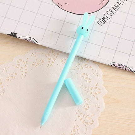 9029 Creative cartoon stationery cute cute rabbit jelly neutral pen black - Paper Whimsy Studio