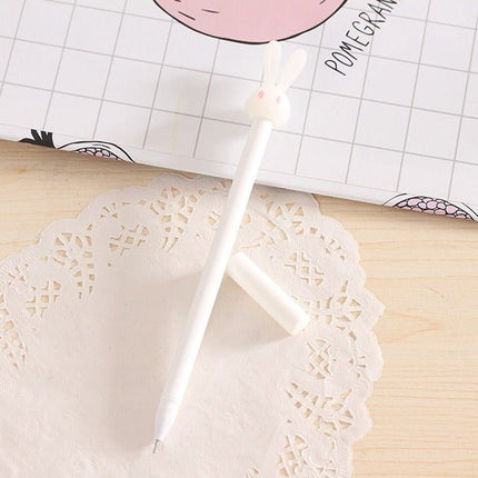 9029 Creative cartoon stationery cute cute rabbit jelly neutral pen black - Paper Whimsy Studio