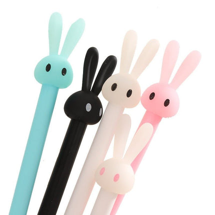 9029 Creative cartoon stationery cute cute rabbit jelly neutral pen black - Paper Whimsy Studio