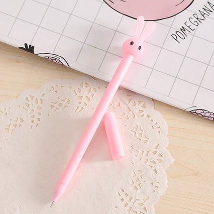 9029 Creative cartoon stationery cute cute rabbit jelly neutral pen black - Paper Whimsy Studio