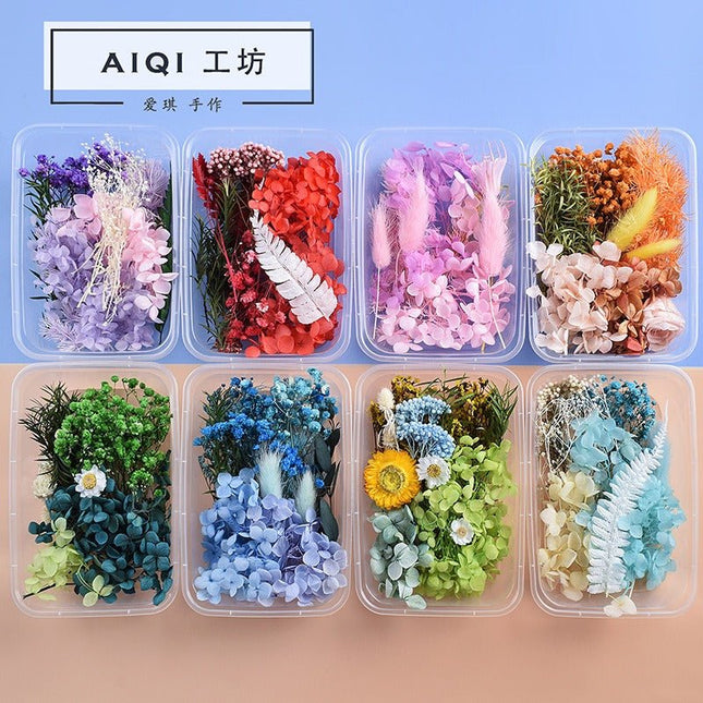 9131 Real dried flowers everlasting flower box handmade diy material - Paper Whimsy Studio