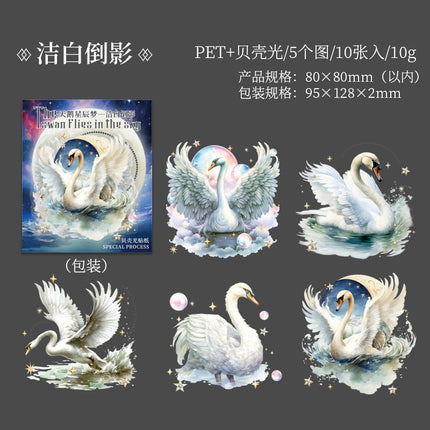 1055  Stickers Swan Star Dream Series