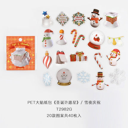 1085 PET Sticker Pack Christmas Wishing Star Series