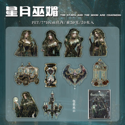 1191 PET Sticker Pack Gothic Legend Series