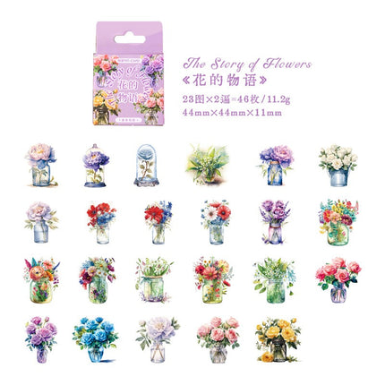 1084 Boxed Stickers Flower Story Series