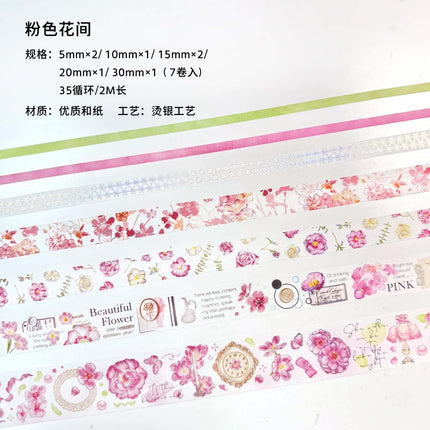 3012 Flower Series Hot Stamping Washi Tape