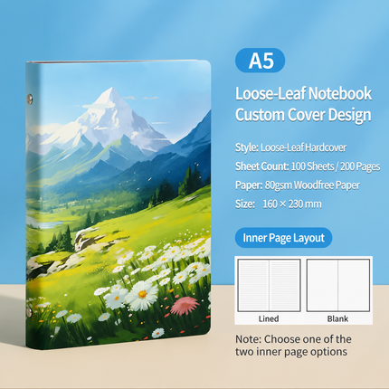 1500 Points Reward | A5 Refillable Loose-Leaf Journal Notebook